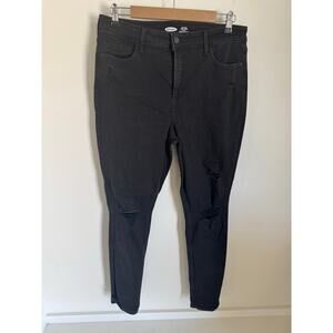 Old Navy Super Skinny High Rise Jeans Size 14 Black‎